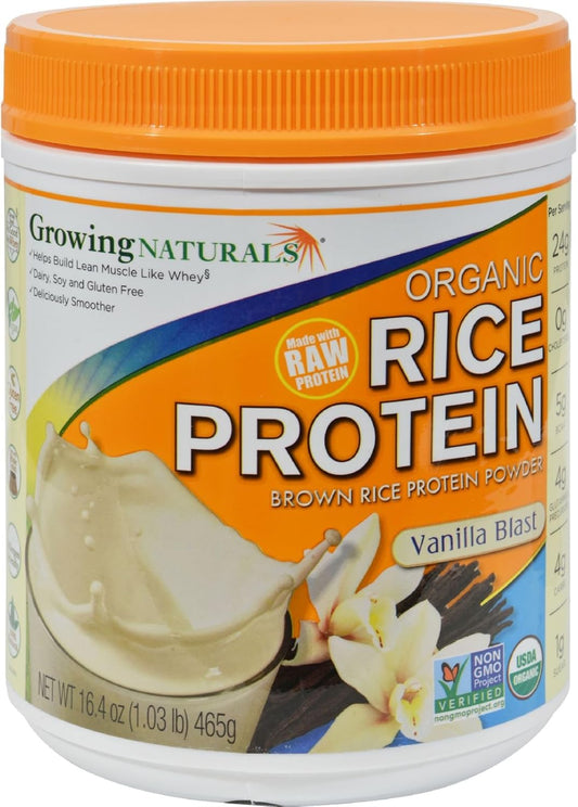 Organic Rice Protein Vanilla Power, 16.8 oz