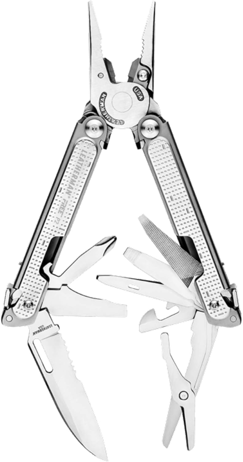 LEATHERMAN, FREE P2 Multitool with Magnetic Locking, One Size Hand Accessible Tools, Made in the USA