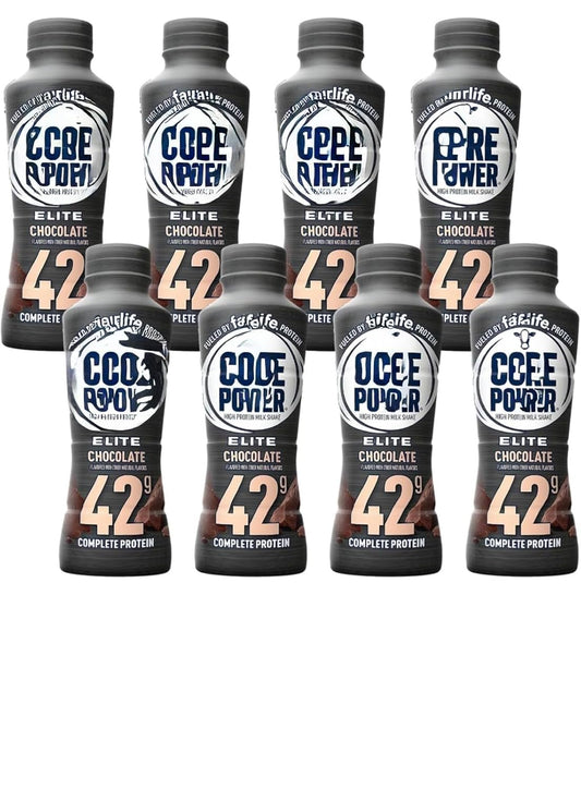Fairlife' Core Power' Elite Chocolate (8 Pack) High Protein Milk Shakes 42g - 14 Fl Oz Sports Nutrition
