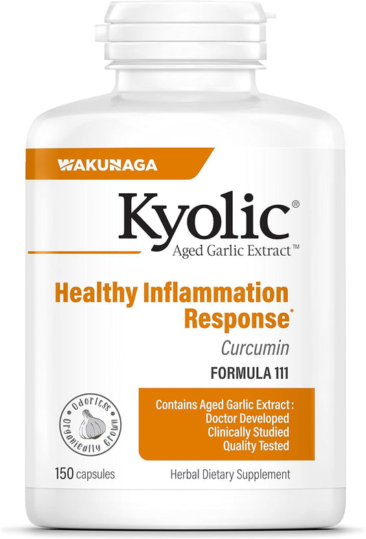 Kyolic Aged Garlic Extract Formula 111, Healthy Inflammation Response, 150 Capsules (Packaging May Vary)
