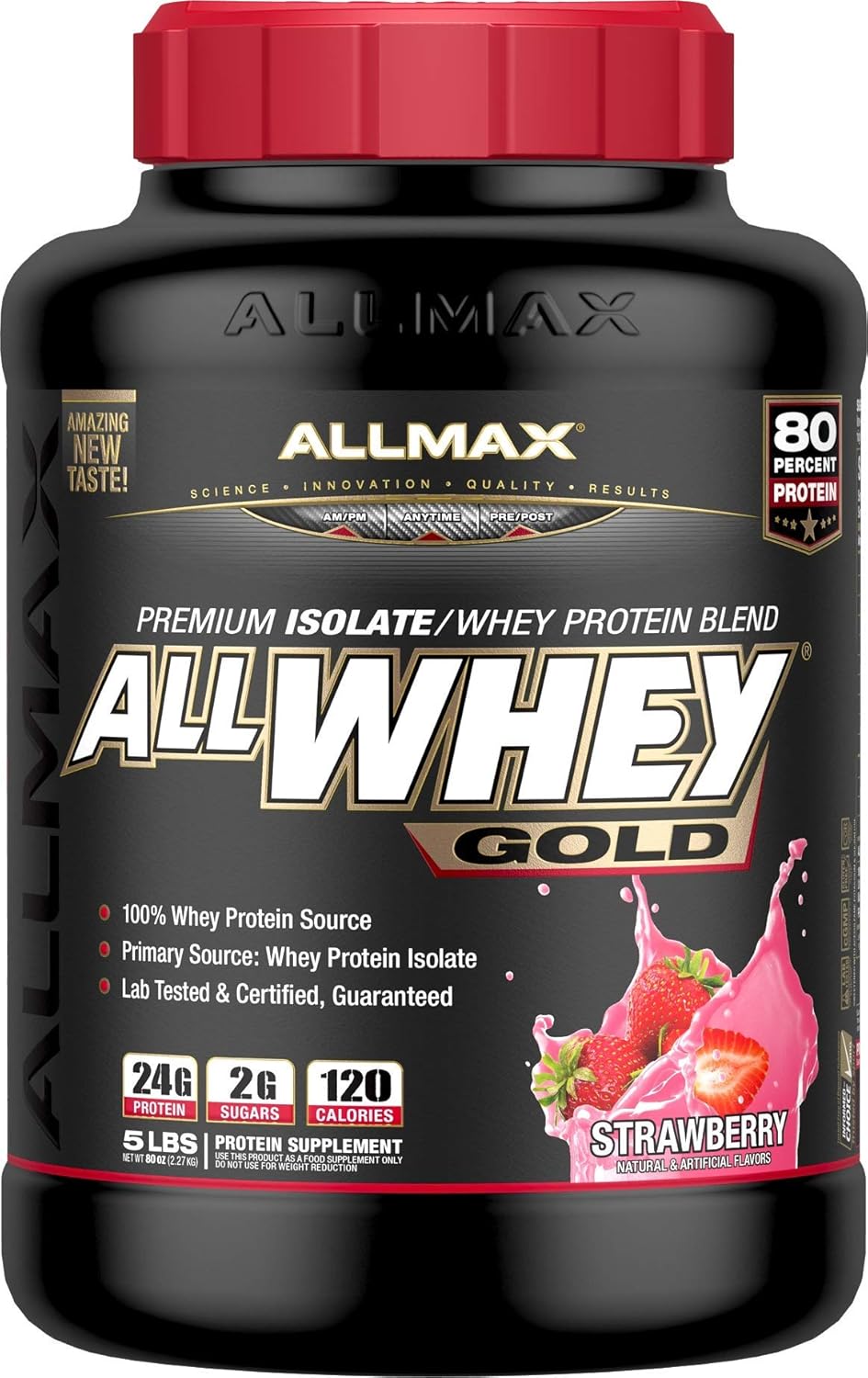 Allmax Allwhey Gold Protein 5lbs Strawberry