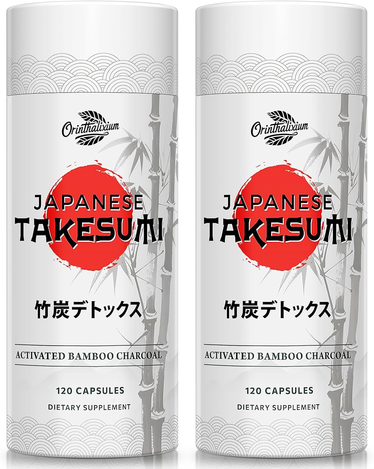 Takesumi Bamboo Charcoal 2000mg \u2013 Activated Charcoal from Bamboo for Max Absorption, Detox & Gut, 120 Vegan Capsules（2 Bottle）