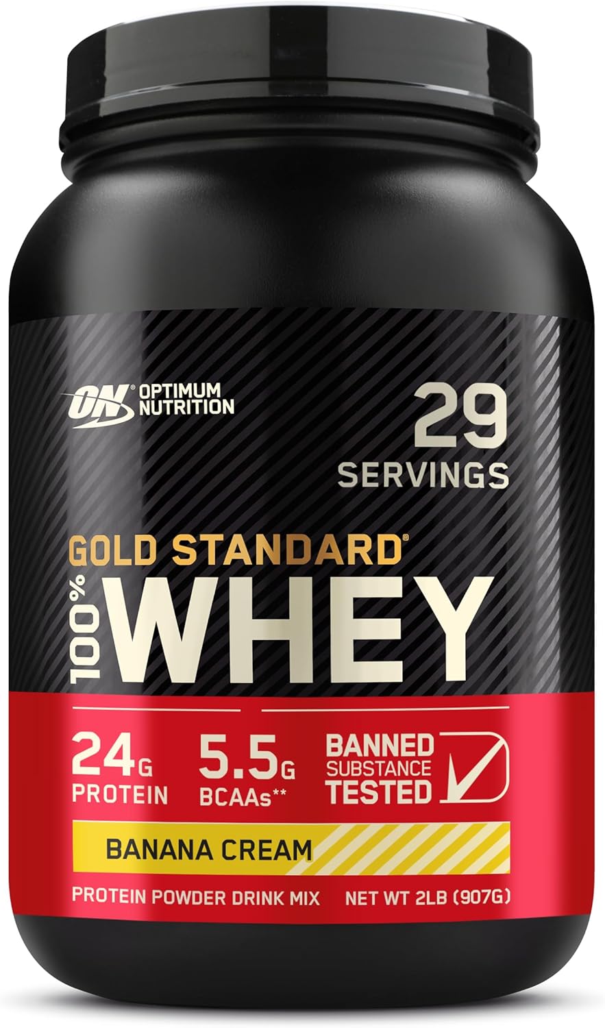 Optimum Nutrition Gold Standard® 100% Whey, Banana Cream, 2 lbs (907 g)