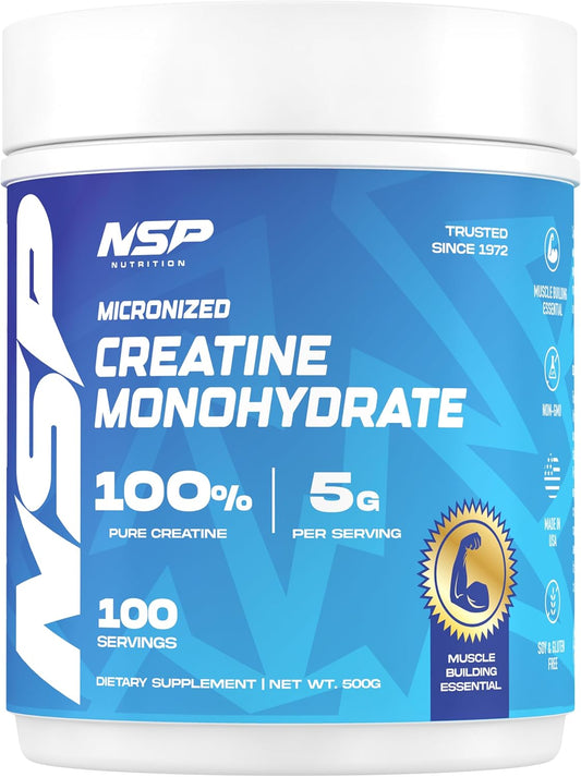 Micronized Creatine Powder | 100 Servings | 500 Grams | Easily Dissolved | Tasteless | Muscle-Building