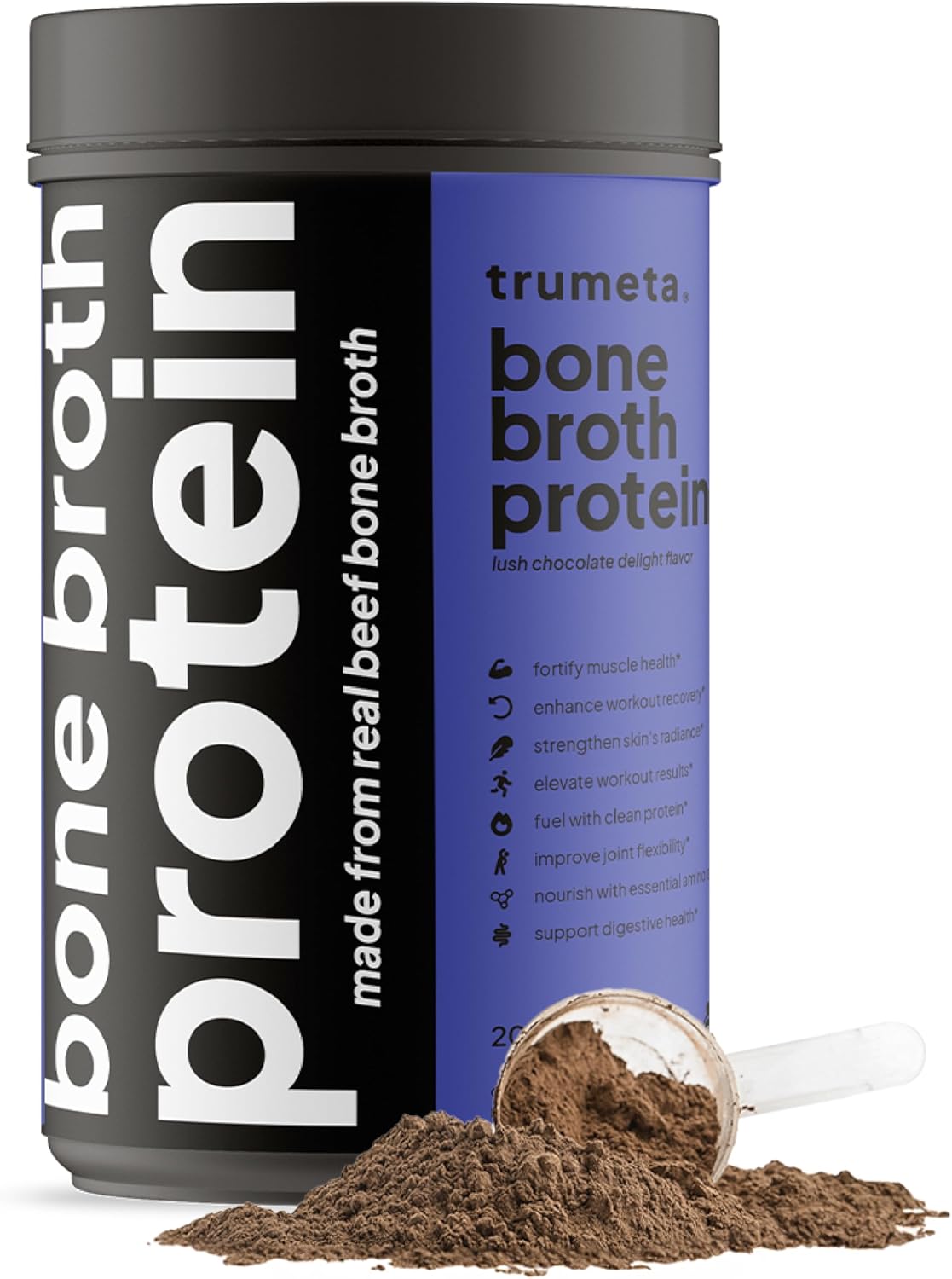 Beef Bone Broth Protein Powder - Purified Collagen Powder with 9 Amino Acids for Muscle and Skin Health - Rich Chocolate Flavor for a Tasty and Nutritious Experience