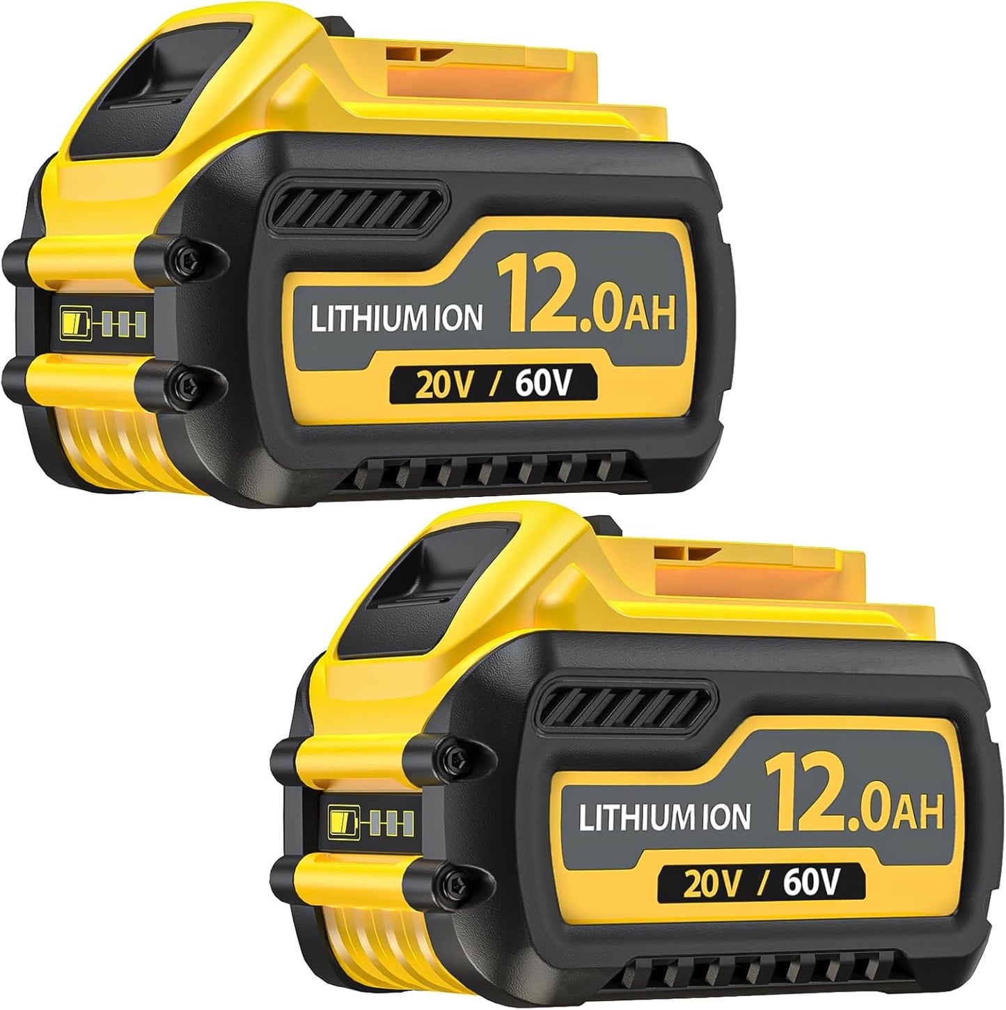 Powroxbatt 2-Pack 12000mAh Replacement for Dewalt 20V\/60V MAX Battery, High Performance Compatible with Dewalt DCB606, DCB609, DCB612, DCB200, DCB206, DCB207 20V\/60V Cordless Power Tools