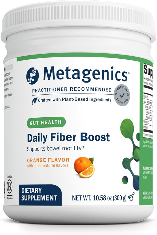 Metagenics Herbulk Powder - 7 Grams Dietary Fiber - Fiber Support Supplement* - Intestinal Health* - Non-GMO, Gluten-Free & Vegetarian - Orange Flavor - 10.58 oz