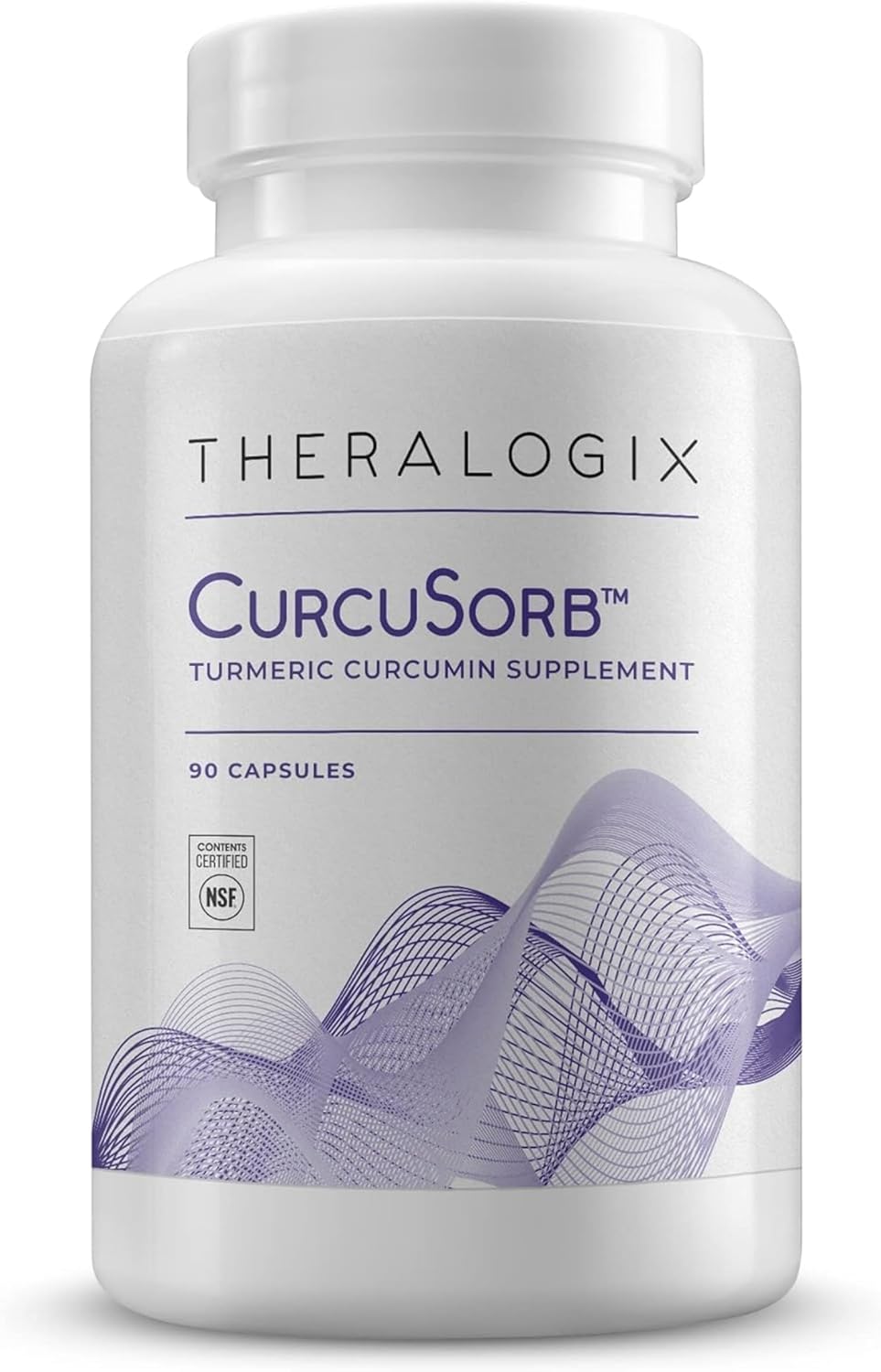 Theralogix CurcuSorb Turmeric Curcumin Supplement - 90-Day Supply - High-Absorption Turmeric Curcumin - Supports Brain, Heart, Immune & Joint Health - Aids Healthy Aging - NSF Certified - 90 Capsules