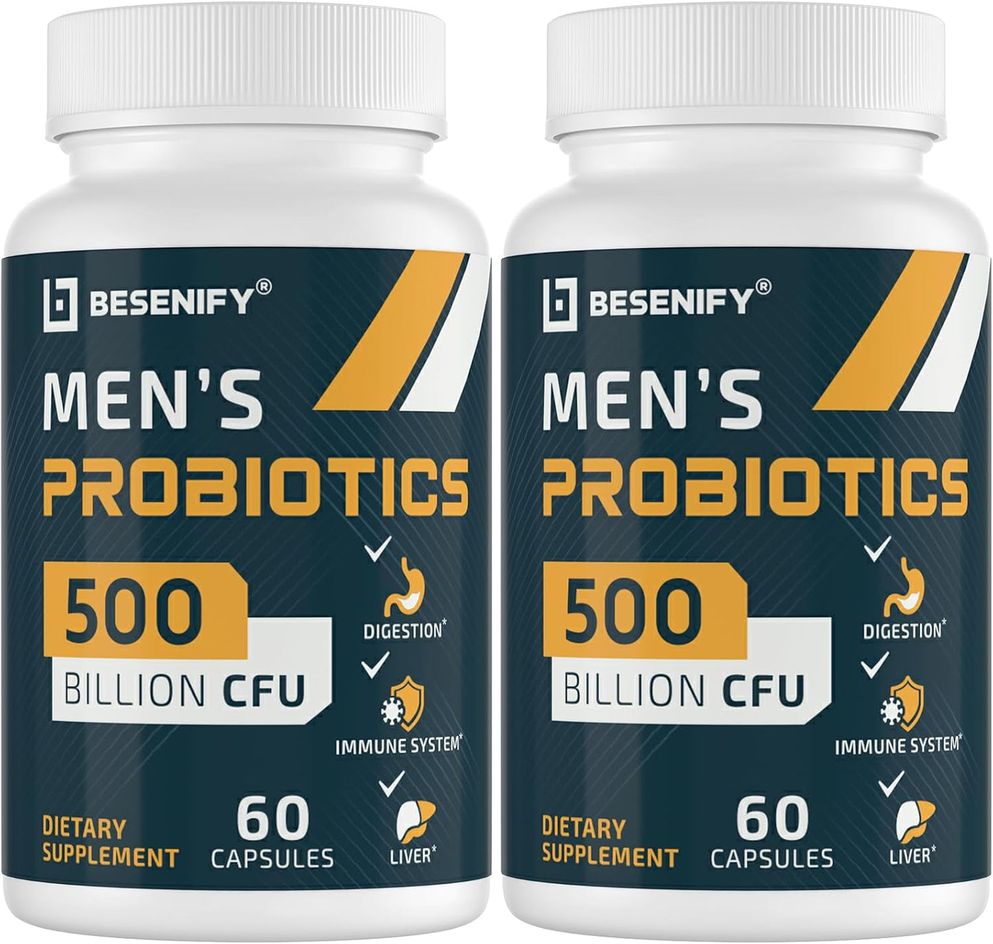 Probiotics for Men, 500 Billion CFUs & 12 Strains, Men's Probiotic with Turmeric, Cranberry, Goji - Probiotics for Digestive Health, Immune, Stomach, Bloating & Gut Health for Men, 120 Pro Biotics Cap