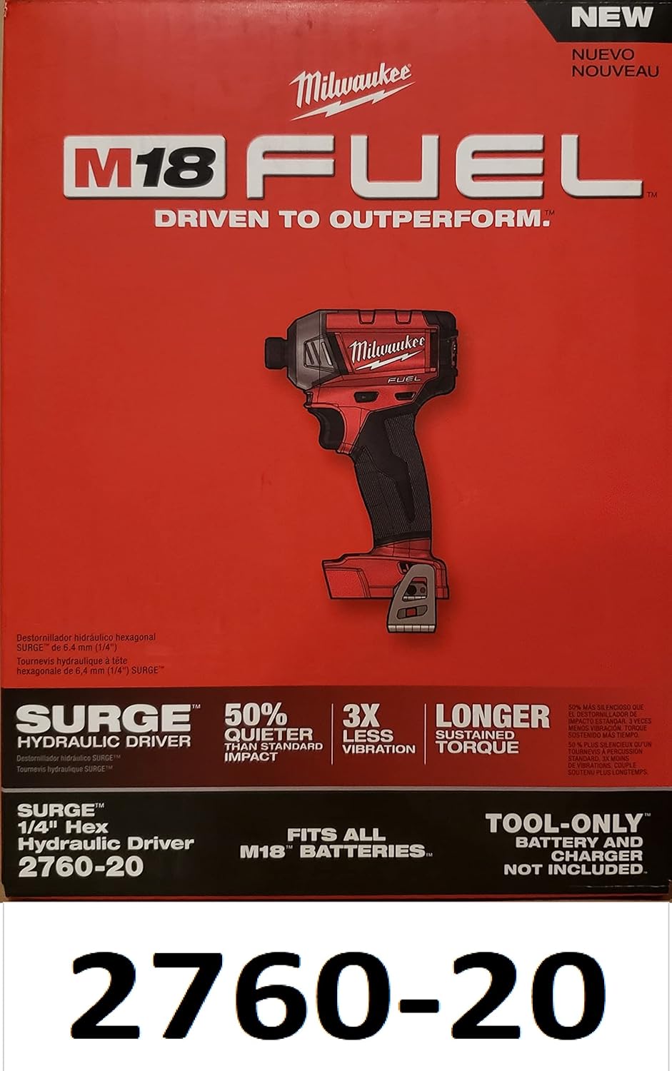 Milwaukee M18 FUEL SURGE 18-Volt Lithium-Ion Brushless Cordless 1/4 in. Hex Impact Driver (Tool-Only) (Non-Retail Packaging)