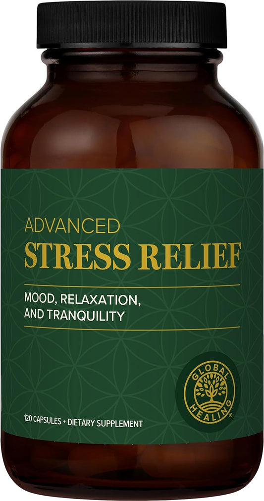 Global Healing Center - Stress Relief Supplement with Lithium Orotate - Advanced Calm Support Helps Ease Stress and Improve Function - Lithium Supplements - (120 Capsules)