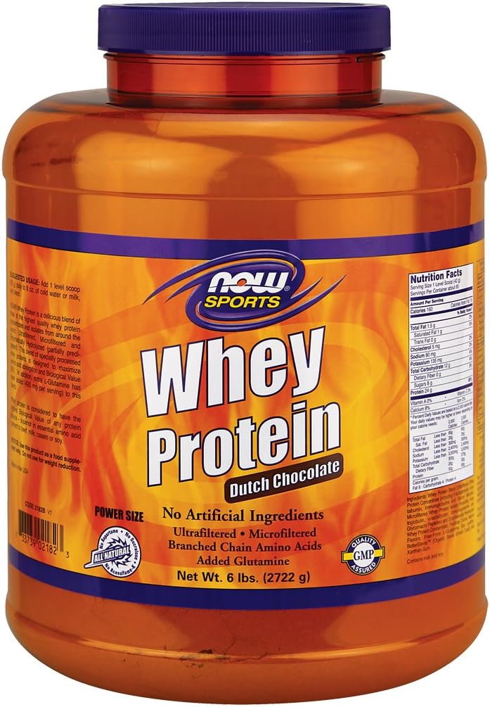 Now Foods Whey Protein, Chocolate 6 lb