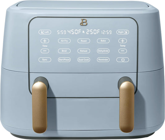 Beautiful 9 QT TriZone Air Fryer in Elegant by Drew Barrymore (Cornflower Blue)