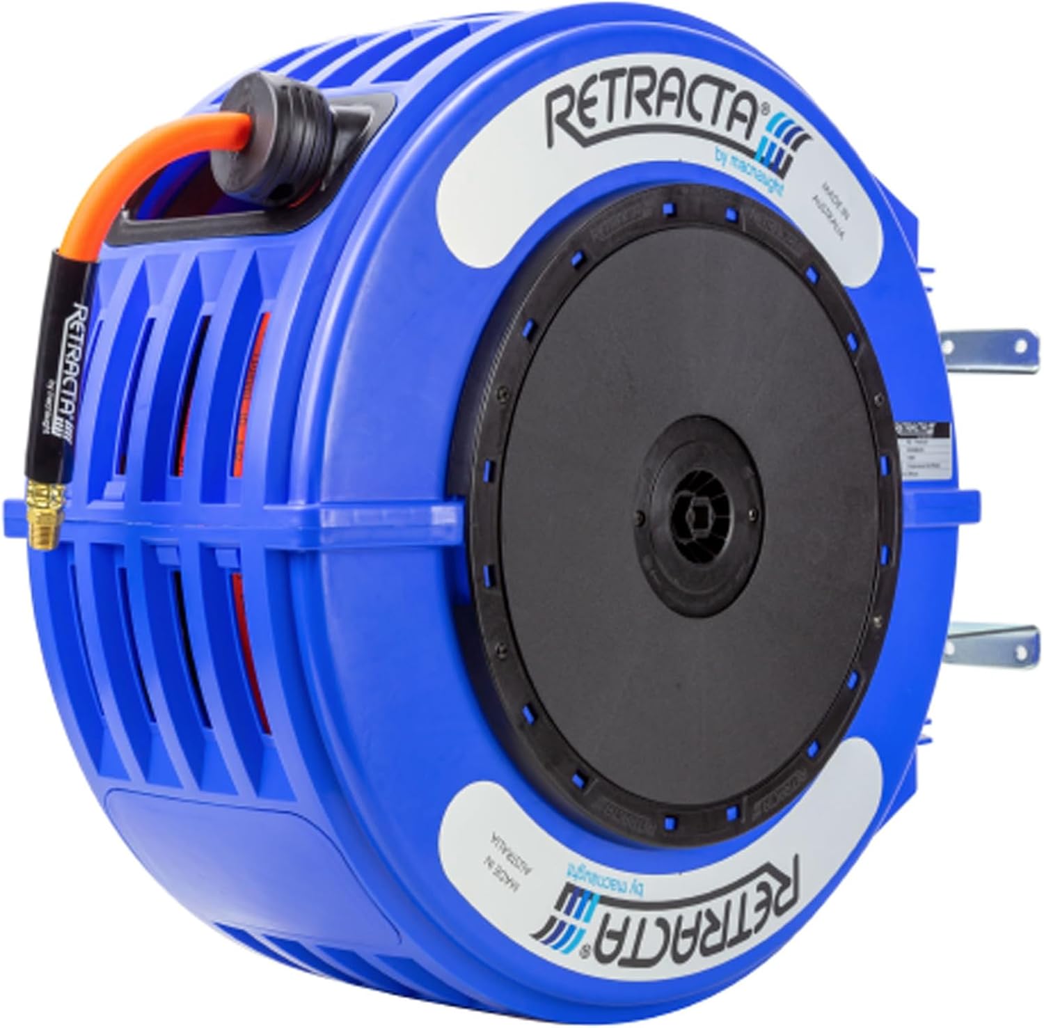 Macnaught Retractable Air\/Water Hose Reel with 3\/8 in. x 65 FT Hybrid Hose, 10 Year Warranty, Ceiling\/Wall Mounted Heavy Duty Industrial Commercial with Bracket, 300PSI