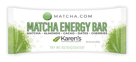Matcha Energy Bar by Karen Malkin Health | 12 bars per box | Organic | Chocolate | Gluten-Free | Paleo | 6g Protein | 2-Day Shipping