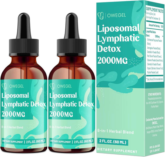 owegel Liposomal Lymphatic Drops - Alcohol-Free, Sugar Free- 4 FL.OZ