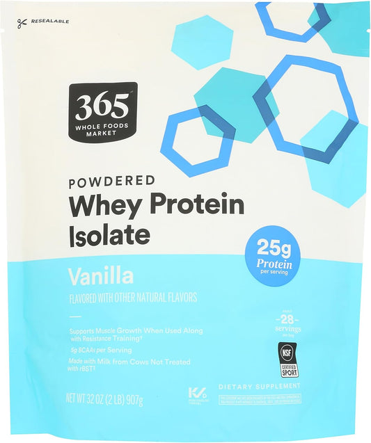365 by Whole Foods Market, Whey Protein Isolate, Vanilla, 32 Ounce