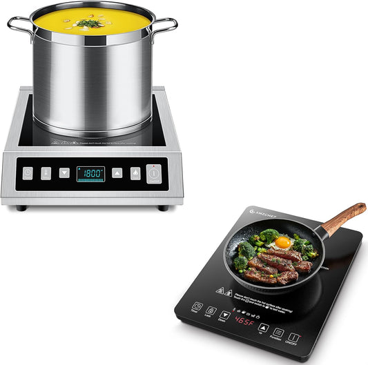 AMZCHEF Induction Cooktop Commercial & AMZCHEF Portable Induction Cooktop