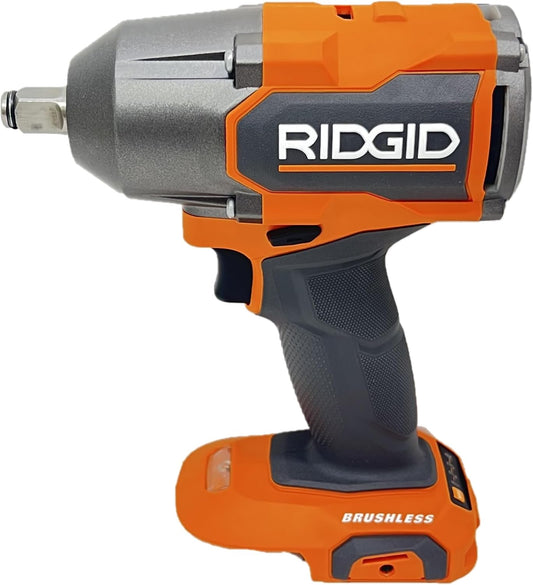 RIDGID 18V Brushless Cordless 4-Mode 1/2 in. Mid-Torque Impact Wrench with Friction Ring (Tool Only), Orange (R86012B)