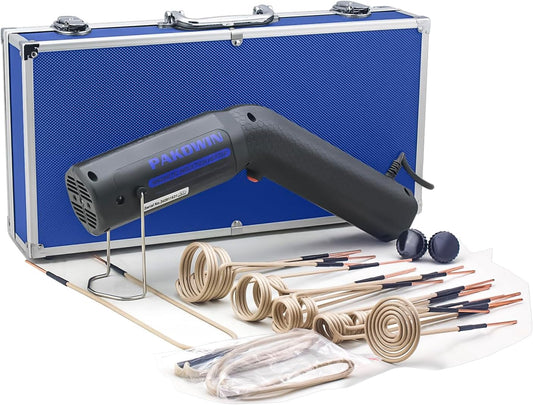 Pakowin Magnetic Induction Heat Bolt Removal Tool - 1200W, 110V Nut Buster Tool with 12Coils for Bolts, Heat Induction Tool