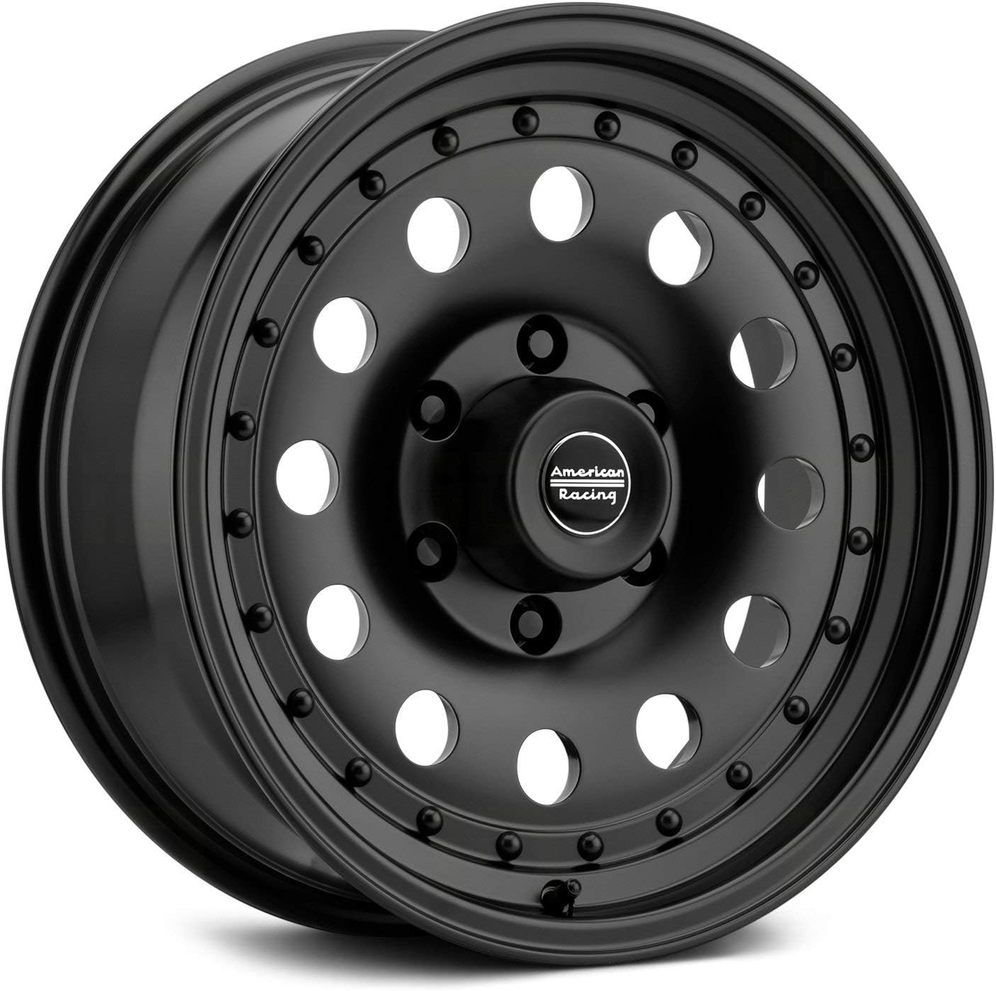 AMERICAN RACING AR62 Custom Wheel - 15" x 7", -6 Offset, 6x139.7 Bolt Pattern, 108mm Hub - OUTLAW II 1PC Satin Black
