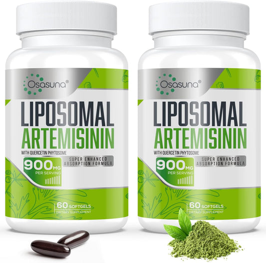 Osasuna 900 mg Liposomal Artemisinin for Maximum Absorption, Sweet Wormwood Extract(Artemisia Annua) with Quercetin Phytosome 200 mg, 120 Softgels