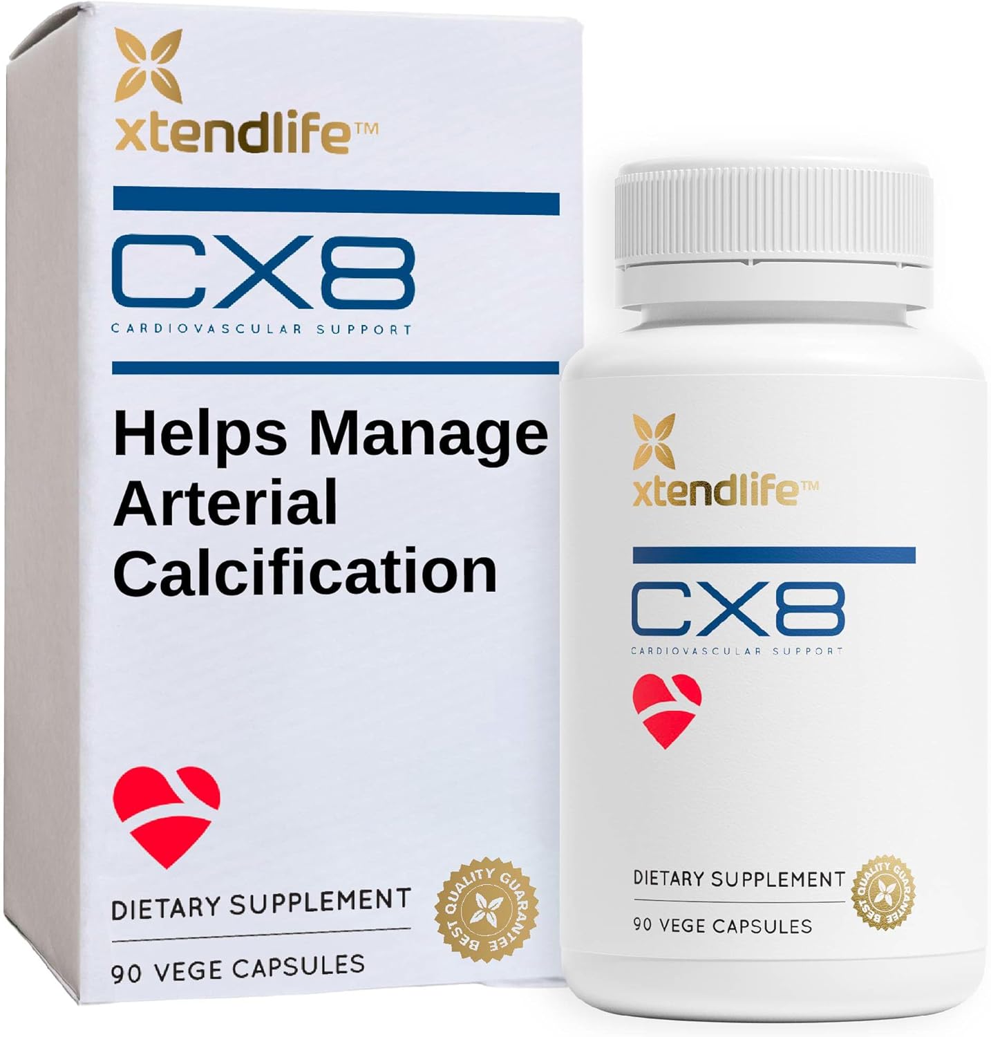Xtendlife CX8 Heart Health Supplement- Vitamin K2 MK7, Vitamin D3, Tocotrienols, and Sea Buckthorn for Cardiovascular Health - 30 Day Supply