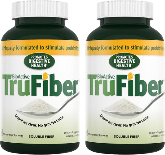 Master Supplements TruFiber - 6.35 oz, Pack of 2 - Prebiotic Fiber to Help Boost Probiotic Growth - Supports Digestive Health - Vegan, Gluten Free - 100 Total Servings