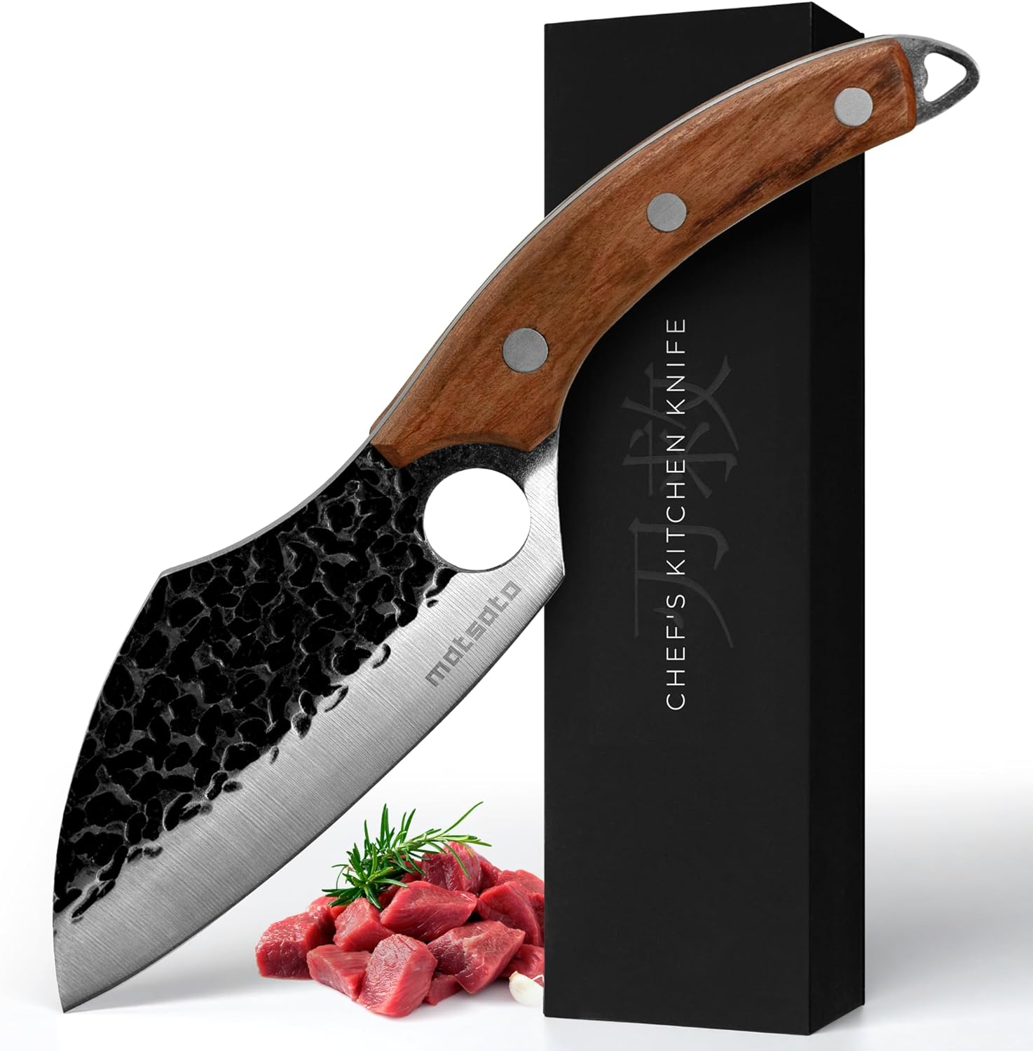 Chef Knife, Kitchen Japanese Steel Chefs Knife, Meat & Vegetables Cooking And Chopping Chef Knives, Cuchillos De Cocina - Perfect for Kitchen, BBQ 4.53 Inches Blade