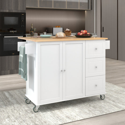 Dexmalle  Rolling Mobile Kitchen Island