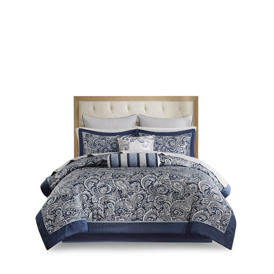 Gracie Mills  Thornton Supreme Comfort: 12-Piece Comforter Ensemble with Cotton Bed Sheets
