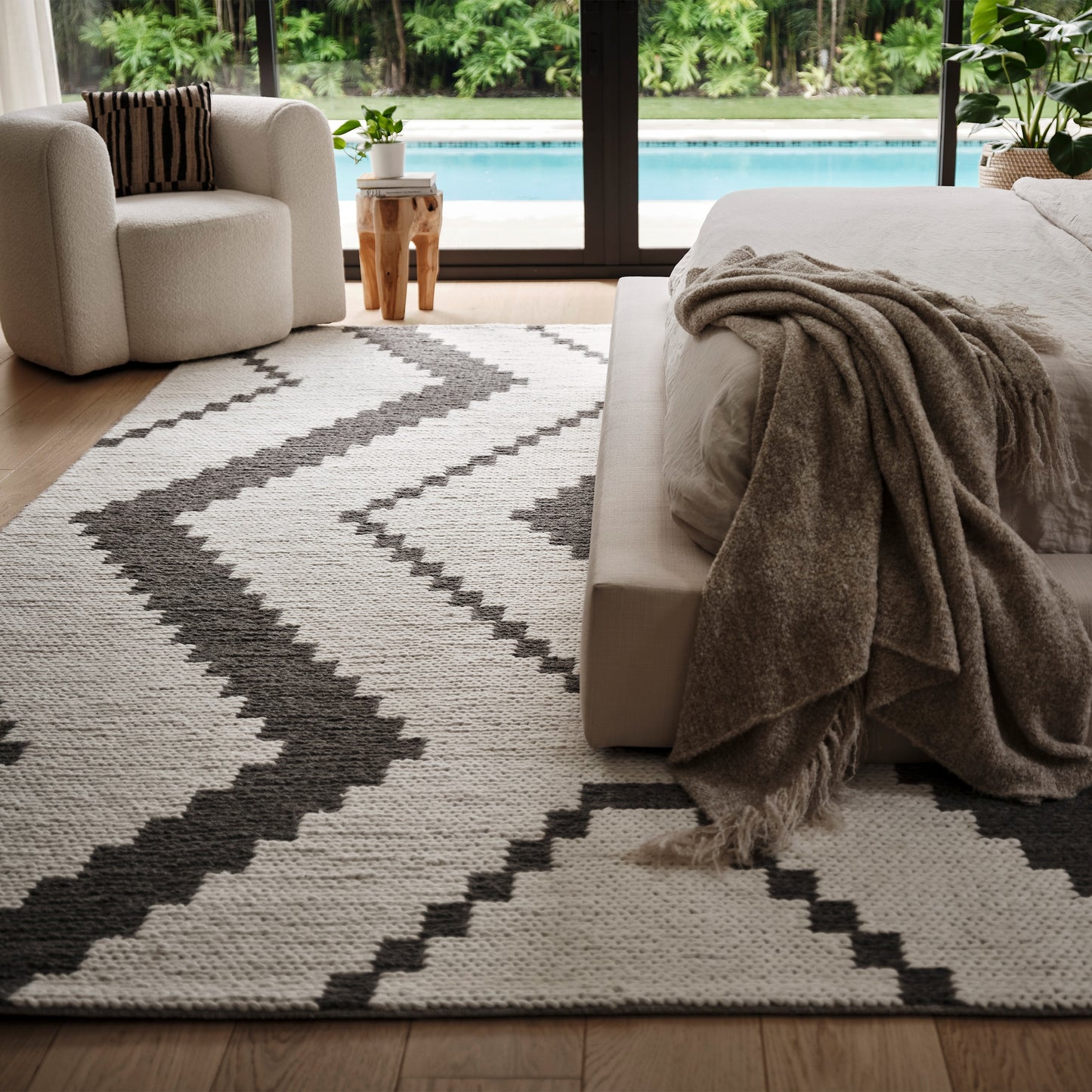 nuLOOM Eighty-Eight Wool 9ft. x 12ft. Dark Grey Area Rug