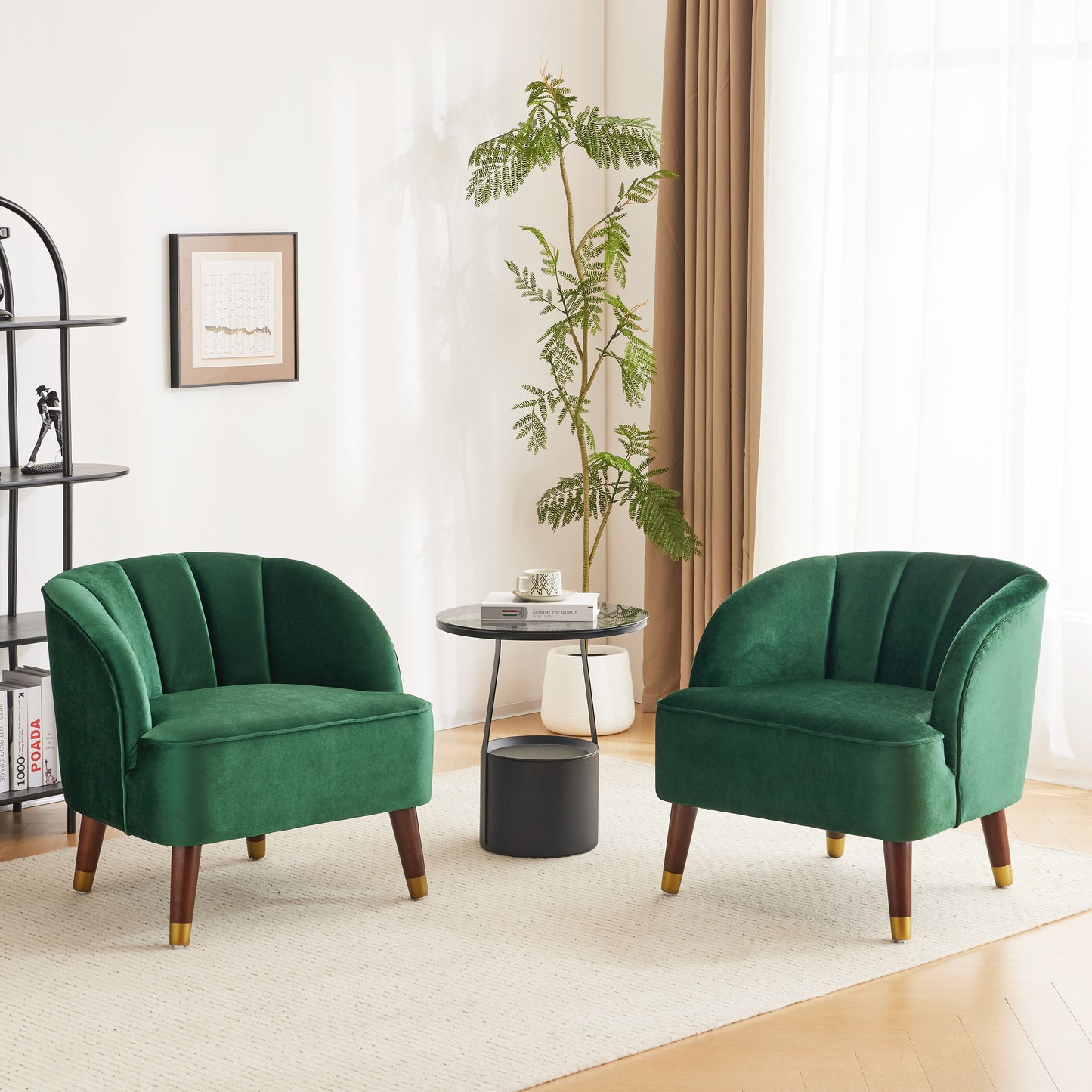 Christopher Knight Home Mokena Modern Upholstered Club Chair Set of 2