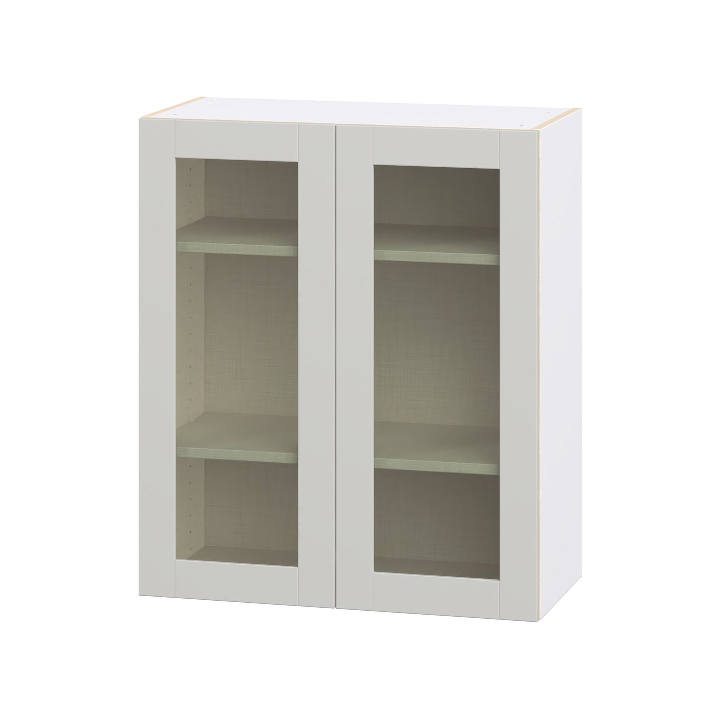 Hugo&Borg Charlesberg 30-in W x 35-in H x 14-in D Light Gray Wall Fully assembled Cabinet Glass Panel