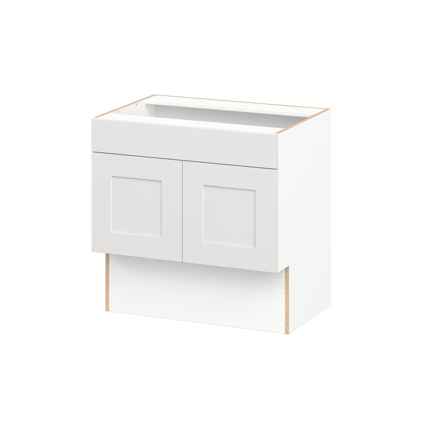 Hugo&Borg Jolie 30-in W x 34.5-in H x 21-in D Warm White Sink Base Fully assembled Cabinet Recessed Panel