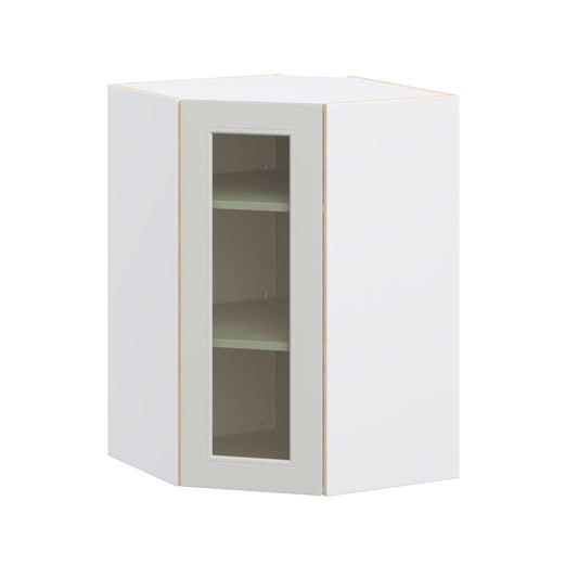 Hugo&Borg Belcourt 24-in W x 35-in H x 14-in D Painted Light Gray Wall Fully assembled Cabinet Recessed Panel