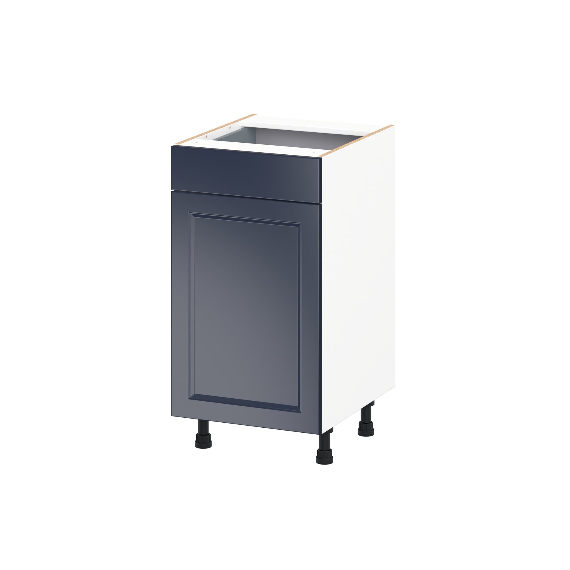 Hugo&Borg Lorette 18-in W x 34.5-in H x 21-in D Navy Blue Base Fully assembled Cabinet Recessed Panel