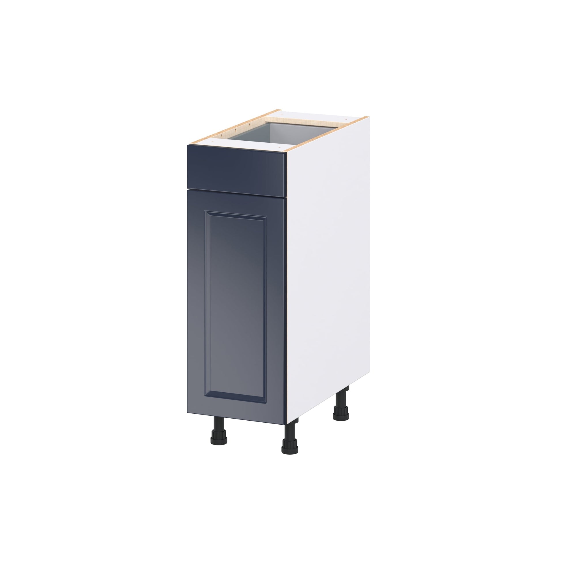Hugo&Borg Lorette 12-in W x 34.5-in H x 24-in D Navy Blue Base Fully assembled Cabinet Recessed Panel