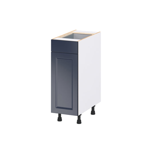 Hugo&Borg Lorette 12-in W x 34.5-in H x 24-in D Navy Blue Base Fully assembled Cabinet Recessed Panel