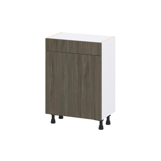Hugo&Borg Savane 24-in W x 34.5-in H x 14-in D Burnt Walnut Base Fully assembled Cabinet Flat Panel