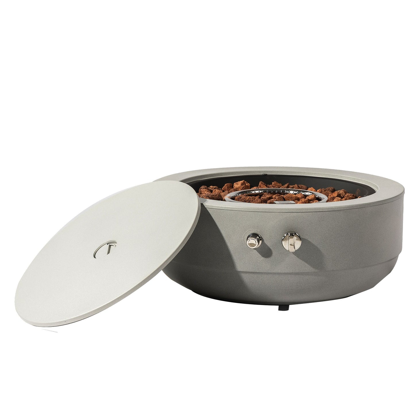 Bybafun 23.6-in W 50000 Maximum BTUs Steel Round Liquid propane Fire pit