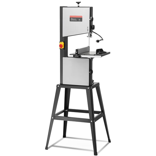 VEVOR Benchtop Band Saw  10-Inch  Dual-Speed (560 and 1100 RPM)  370W 1/2HP Motor  Includes Metal Stand  Work Light  Fence  and Miter Gauge for Wood  Aluminum  Plastic Crafting