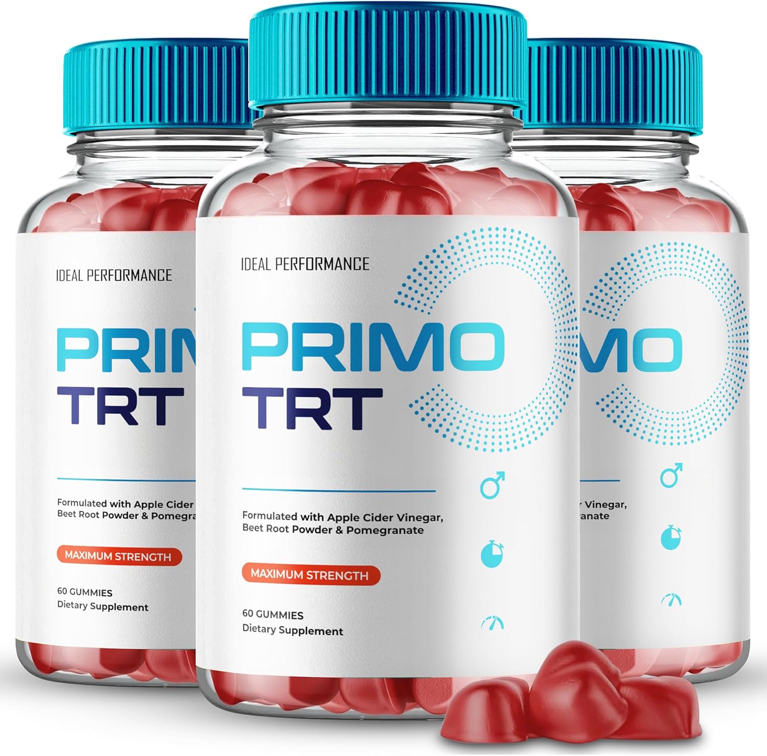 Primo TRT Gummies, Official Primo TRT Gummies for Men - Maximum Strength Performance, All Natural Support Overall Health & Wellness, PrimoTRT Advanced Formula Support Gummy Reviews (3 Pack)