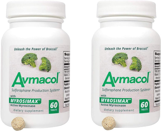 AVMACOL® (120) 2 Bottle Value Sulforaphane Supplement with Myrosinase