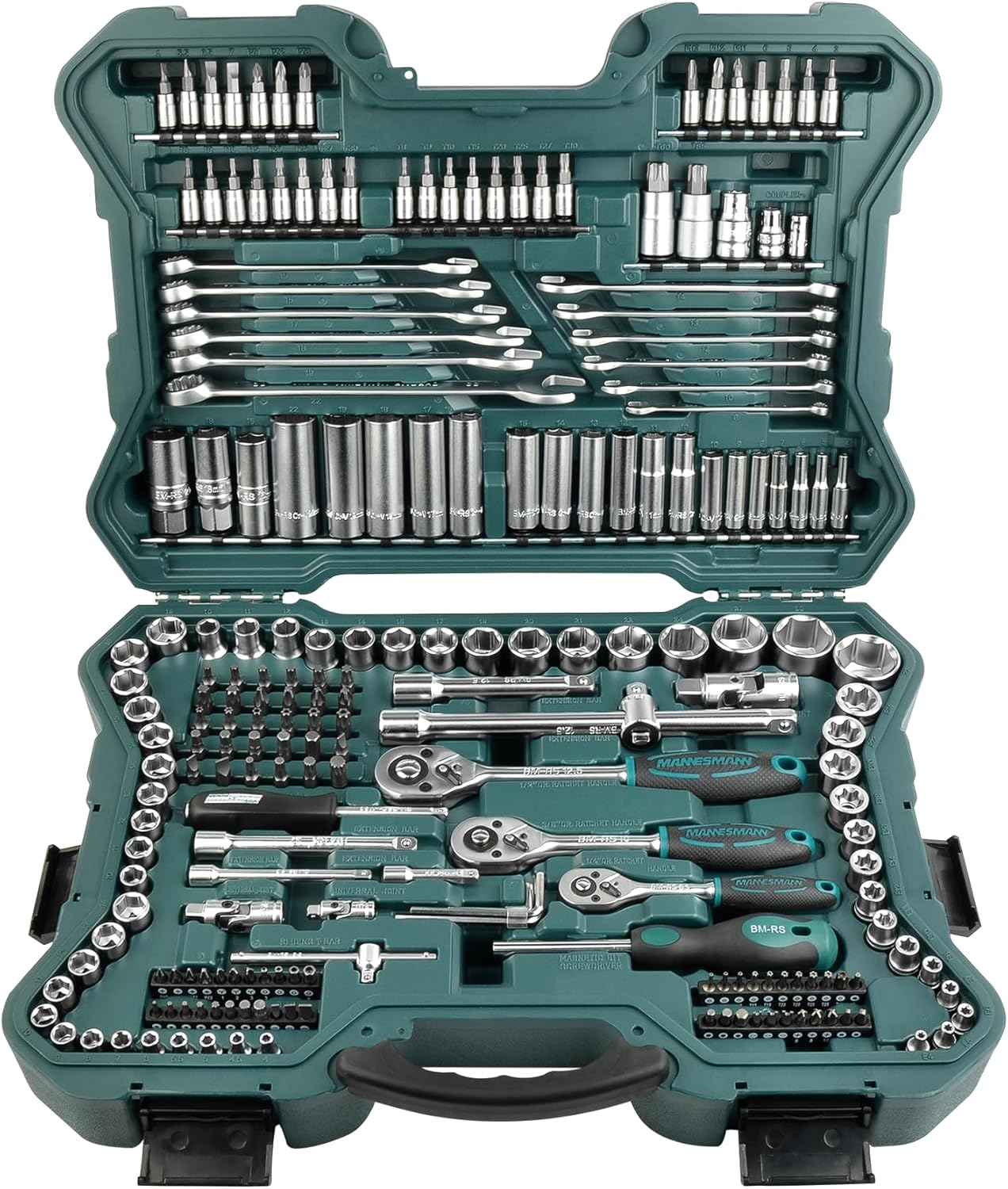 Brüder Mannesmann 215-piece socket wrench set 1\/4" 3\/8" 1\/2" | M98430