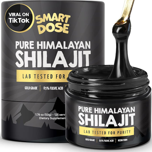 Pure Himalayan Shilajit Resin - Over 85% Fulvic Acid & Large Jar w\/ 125 Servings - Probably The Purest Shilajit on The Market - US Lab Tested for Authentic Himalayan (Large Jar, Himalayan Shilajit)