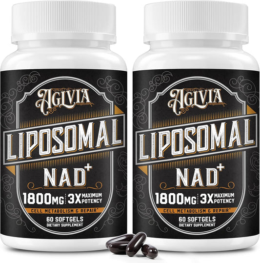 1800 MG Liposomal NAD Supplement, NAD+ Supplement Similar to Nicotinamide Riboside, 98% Pure NAD Plus Supplement for Energy Booster & Cellular Repair for Men & Women, Non-GMO, 120 Softgels