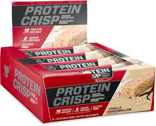 BSN - Syntha-6 Protein Crisp Bar - Svanilla Marshmallow - 12 Count (1.97 oz. each)