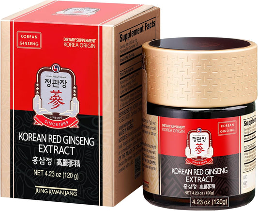JUNG KWAN JANG US Korean Red Ginseng Extract Paste (Hong SAM JUNG) - Panax Ginseng Adaptogen Supplements - Energy Boost & Immune Support, Caffeine Free & Gluten Free (120g, 4.23 oz)