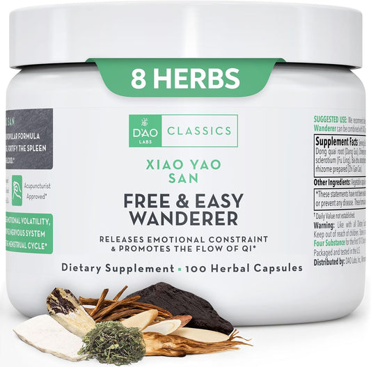 D’AO Labs Free & Easy Wanderer - Xiao Yao San - Herbal Capsules. 100 Herbal Capsules